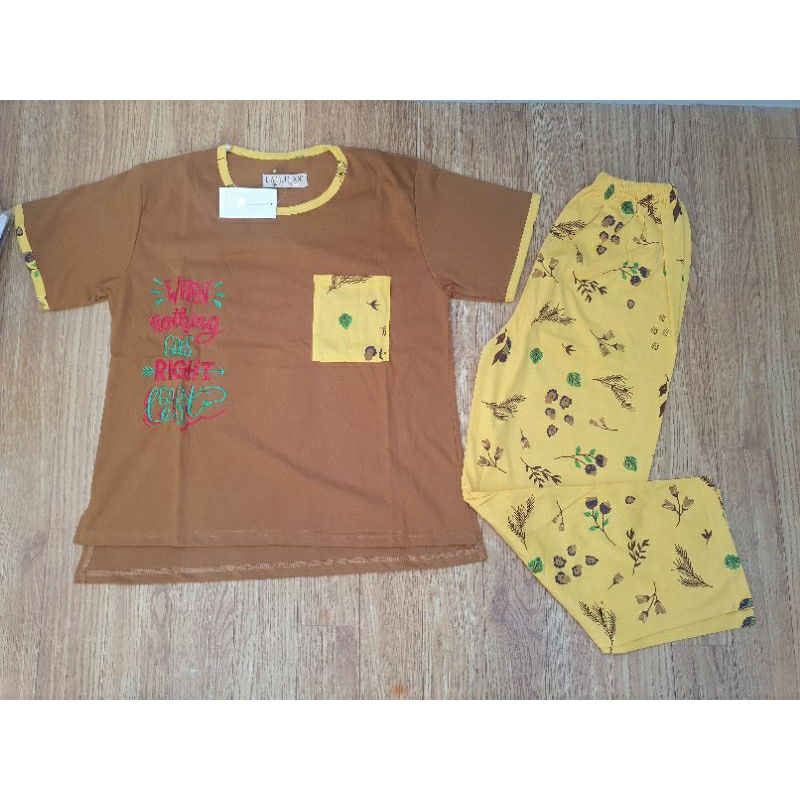 Daililan Setelan piyama cp baju tidur daililan babydoll celana panjang