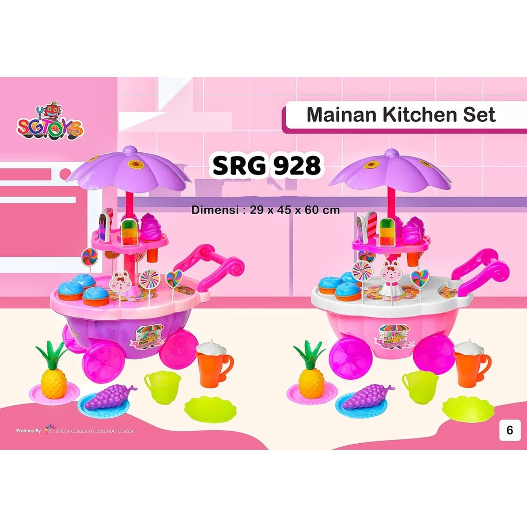 Troli Mainan Anak Es Krim Jumbo SRG 928 Mainan Es Krim Dorong Jumbo/Mainan Peran Anak