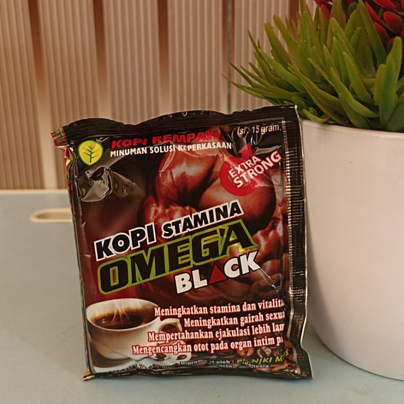 KOPI ABY JAMIL KOPI OMEGA BLACK (1 SACHET) KOPI KUAT OBAT KUAT OBAT TAHAN LAMA