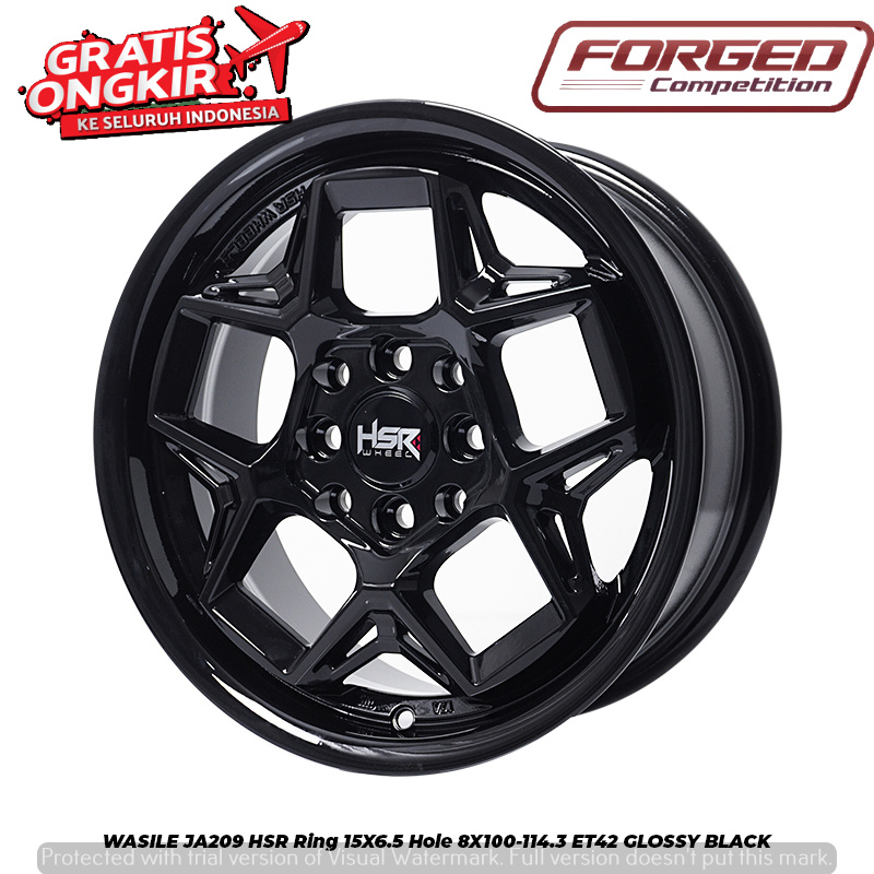 Velg brio,jazz rs,ayla,agya ring 15 warna full hitam rata body velg mobil hsr resmi