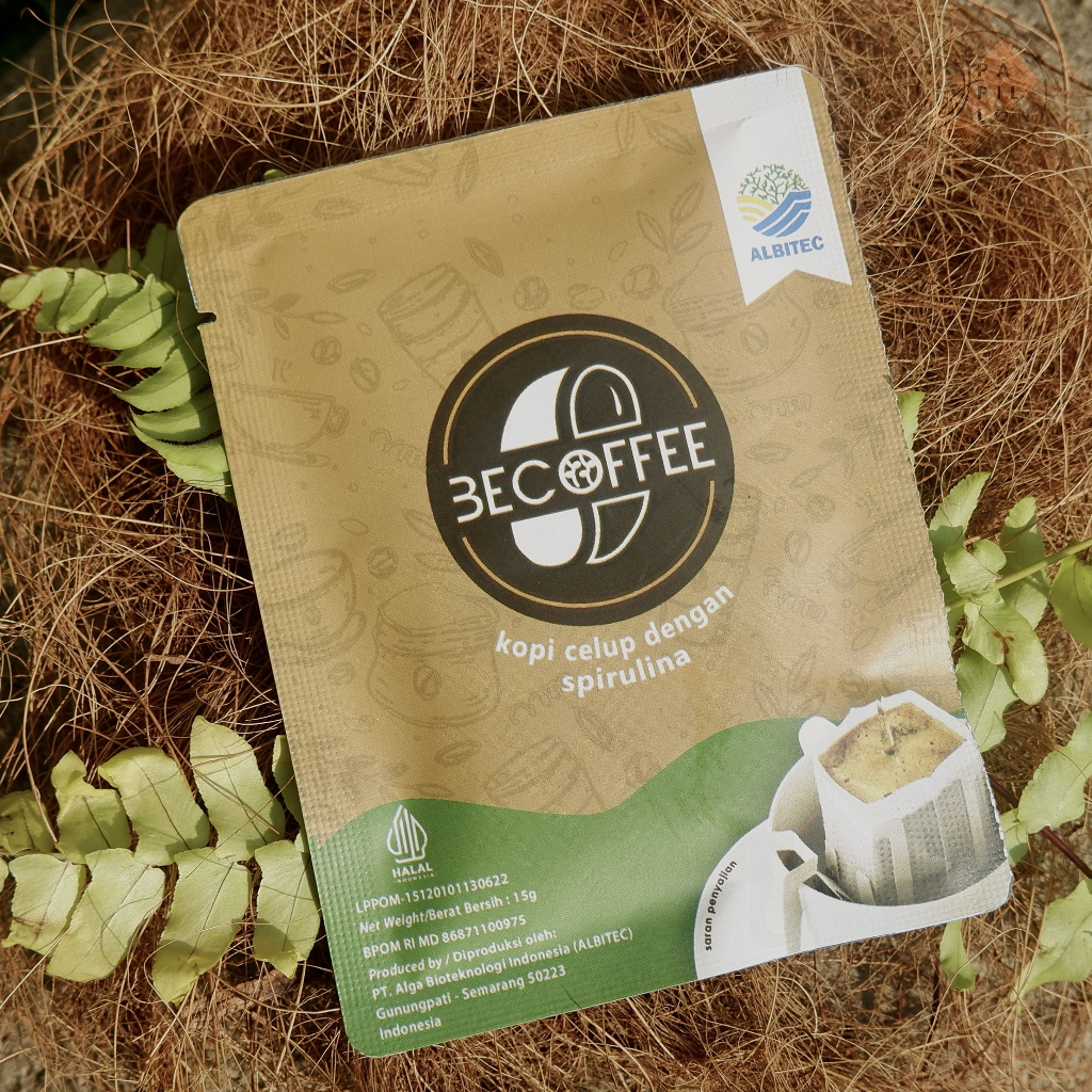 

BECOFFEE Kopi celup dengan spirulina