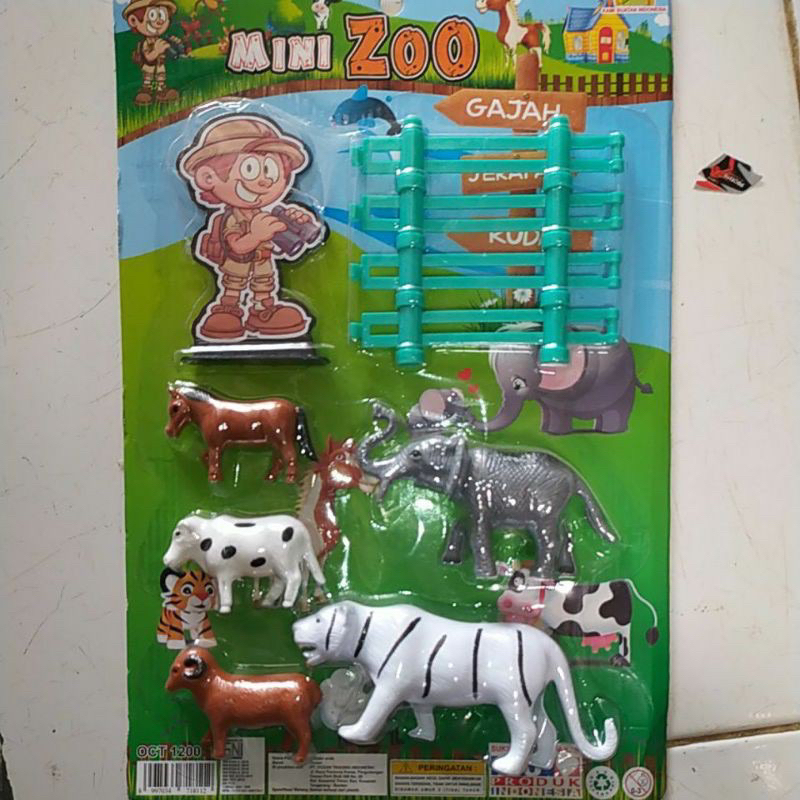 Mini Zoo Animal Mainan anak hewan kebun binatang