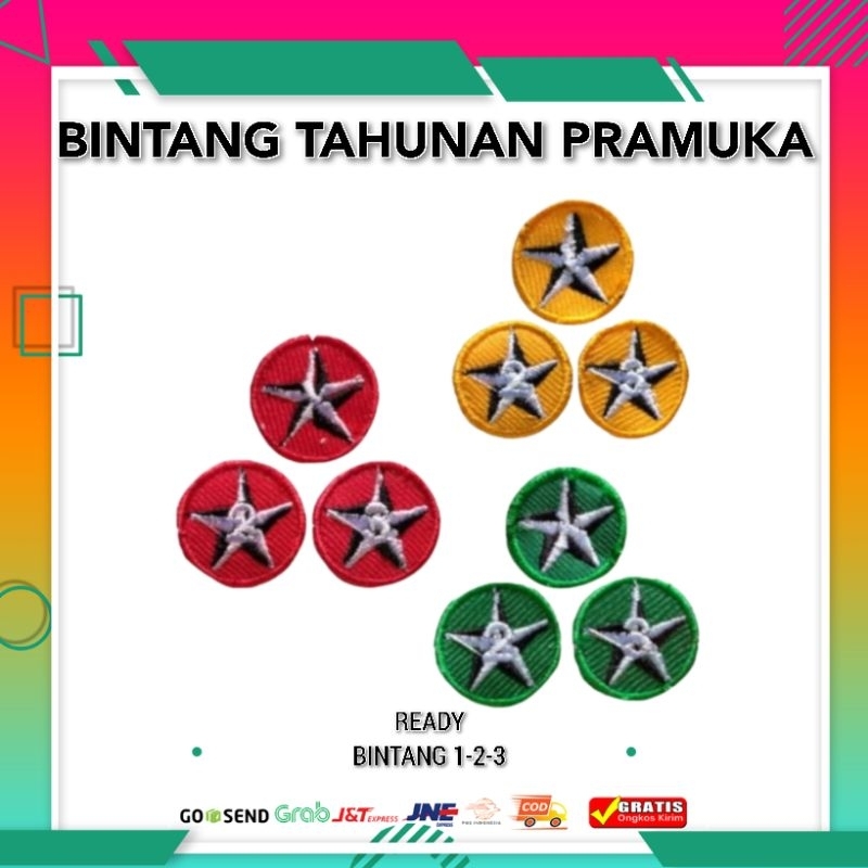 Bintang Tahunan Pramuka Bordir | Bintang Tahunan | Bintang Pramuka