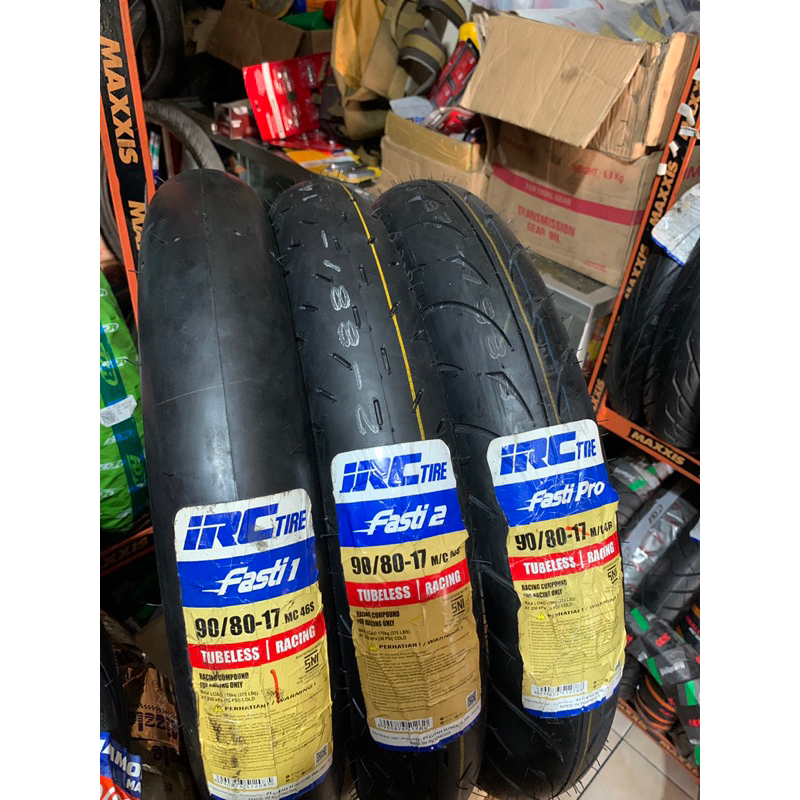 Ban irc fasti2 , fasti 1 , fasti pro (90/80-17) soft compound tubeless 1ban