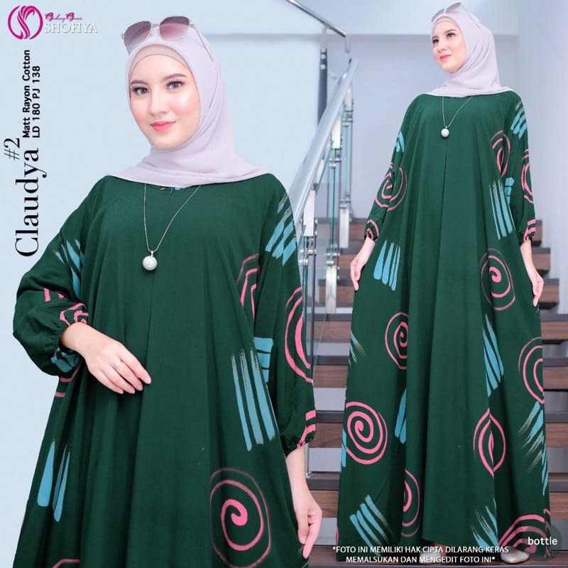 gamis kaftan perempuan/ rayon santung / gamis jumbo viral