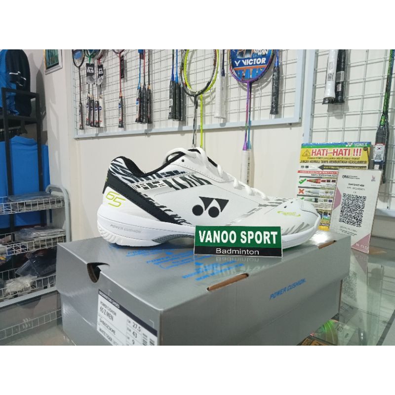 Sepatu Badminton Yonex SHB 65 Z White Tiger Original