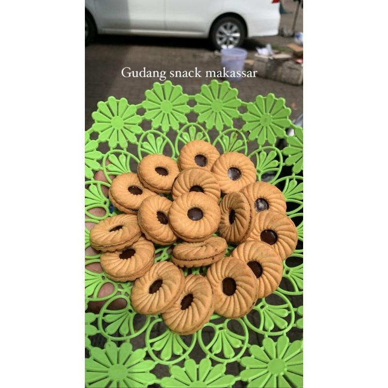 SNACK KILOAN 500gr BISKUIT MEGA RING COKLAT CEMILAN MURAH