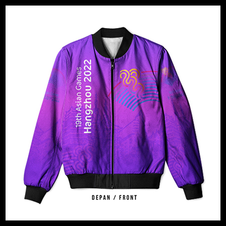 Jaket Bomber Asian Games Hangzhou China 2023/2022 art-1 Dewasa Pria Wanita Custom Fullprint