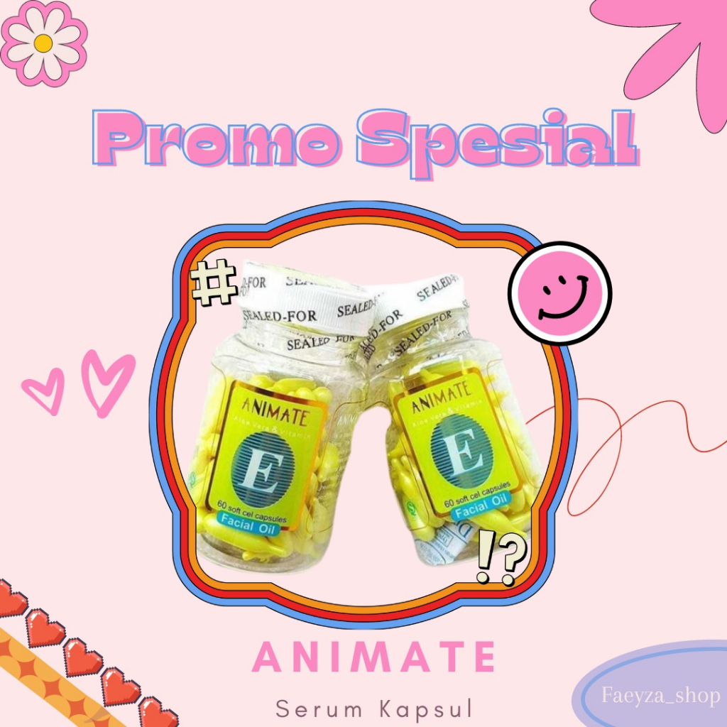 Animate facial essence serum vitamin E original 100% BPOM