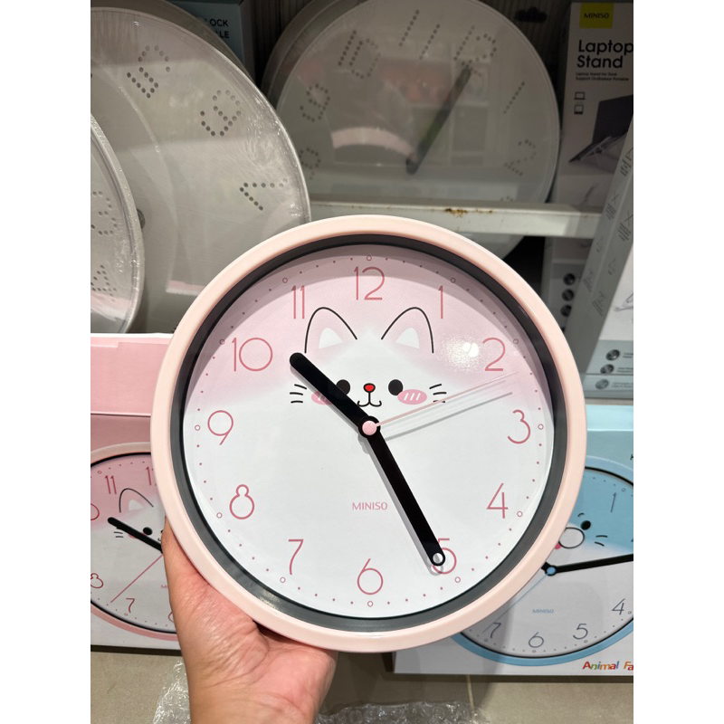 JAM DINDING MINISO WALL CLOCK ANIMAL FACES COLLECTION