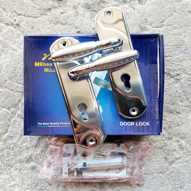Slot Selot Kunci Handle Handel Pintu Rumah MULLER Set Medium Tanggung 20cm MULLER