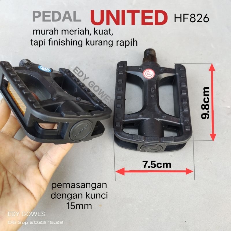 pedal united as besar HF826 untuk sepeda gunung sepeda lipat sepeda fixie