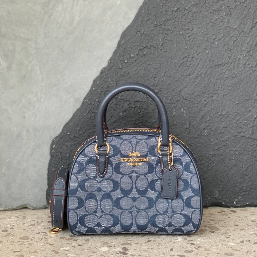 Coach Sydney Satchel Xbody Denim Multi