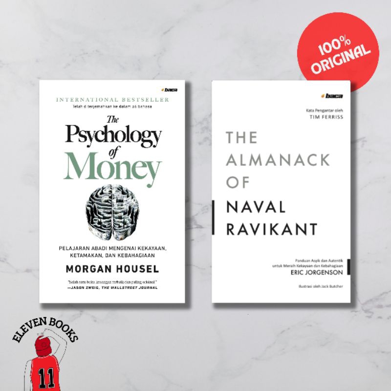 Eleven Books Paket Hemat Buku Terjemahan The Psychology of Money & The Almanack of Naval Ravikant
