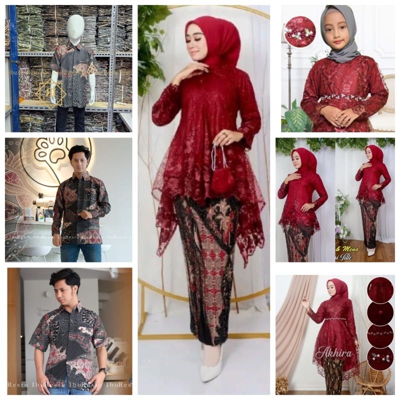 Kebaya sarimbit keluarga couple kebaya pesta modern