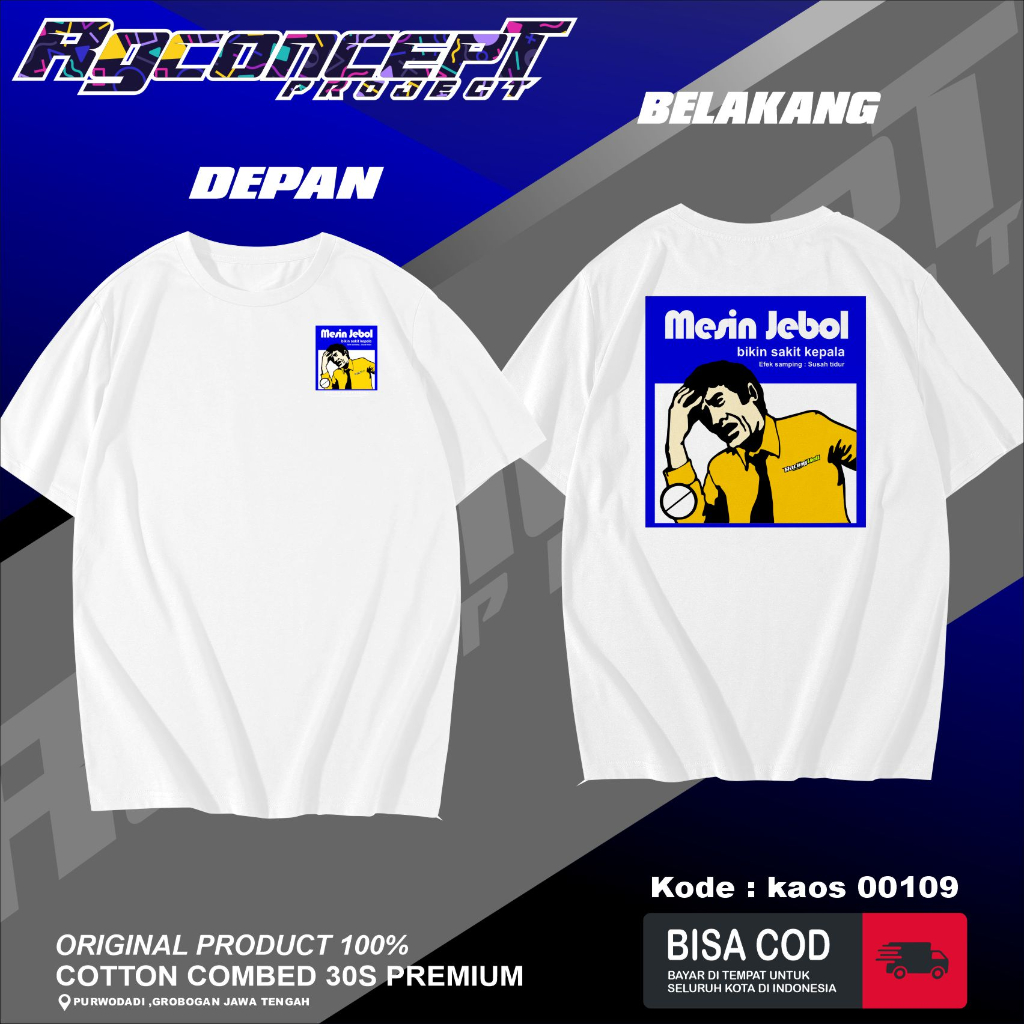 kaos mesin jebol kaos distro kaos premium