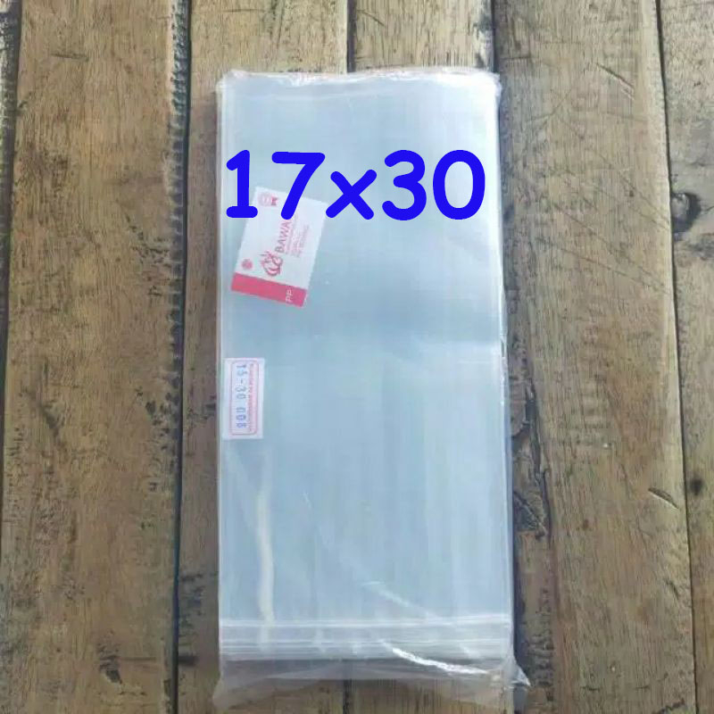 Plastik PP Bening Tebal 0.8 17x30 / plastik kaca bening tebal 08 17 x 30 berat 500gr