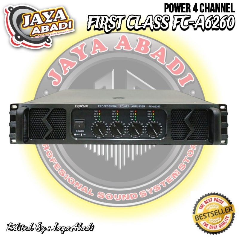 PROFESSIONAL POWER 4 CHANNEL AMPLIFIER FIRSTCLASS FC - A6260