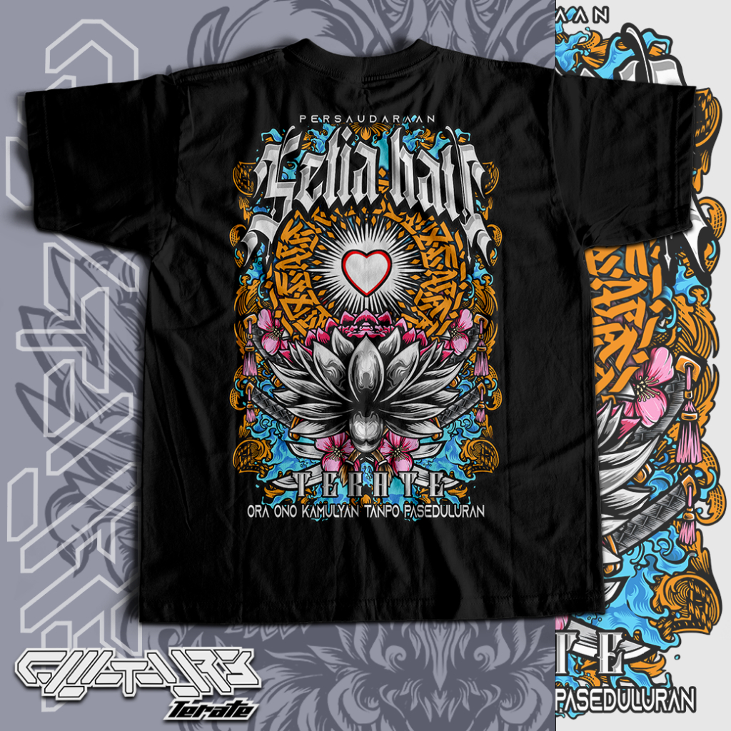 KAOS SETIA HATI TERATE DISTRO PASHTER PUNKSHTER KAOS PSHT RAJA TEGA TERATE PSHT