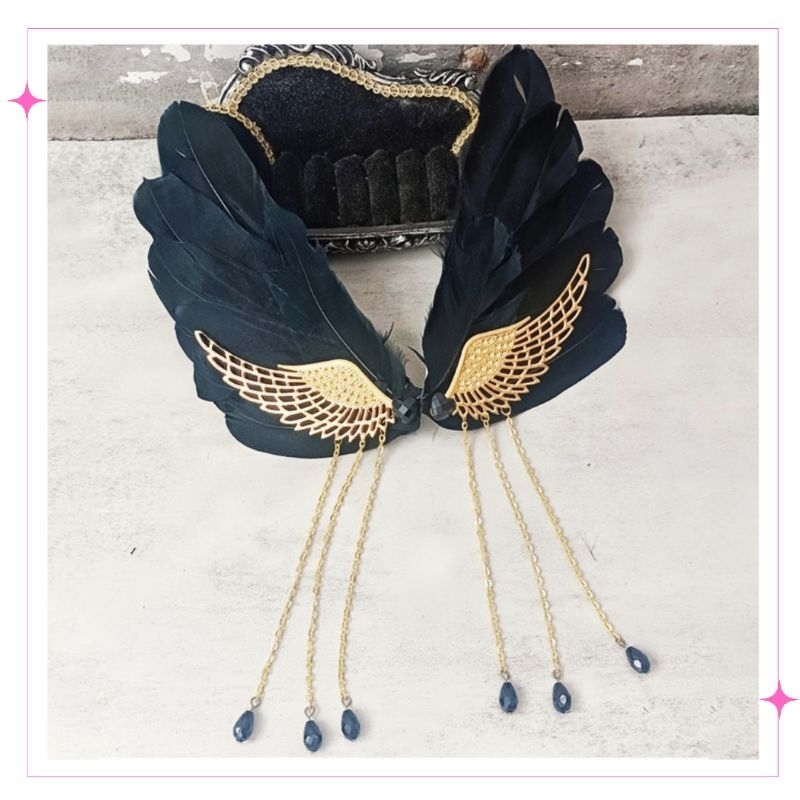 Jepit Bulu Ballerina Barbie Swan Lake Odette - Hairpin Balet Jepit Bulu Cosplay Odette - Jepit Rambu