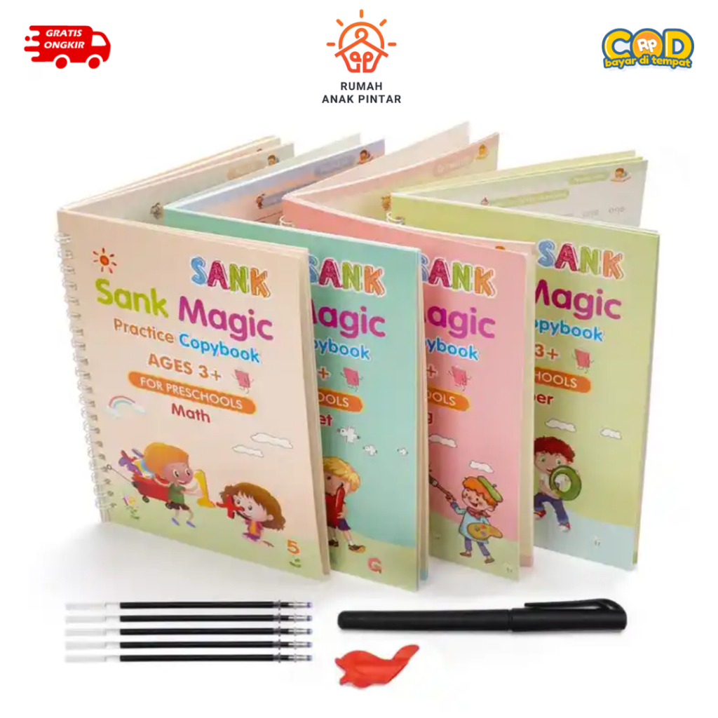 

SANK Magic Practice Book 1 SET ISI 4 BUKU + PULPEN