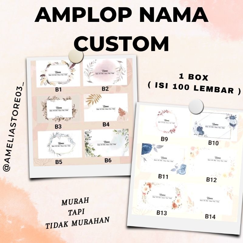 

Amplop Nama Custom /Amplop Kondangan / Amplop Kado / Amplop Murah 2