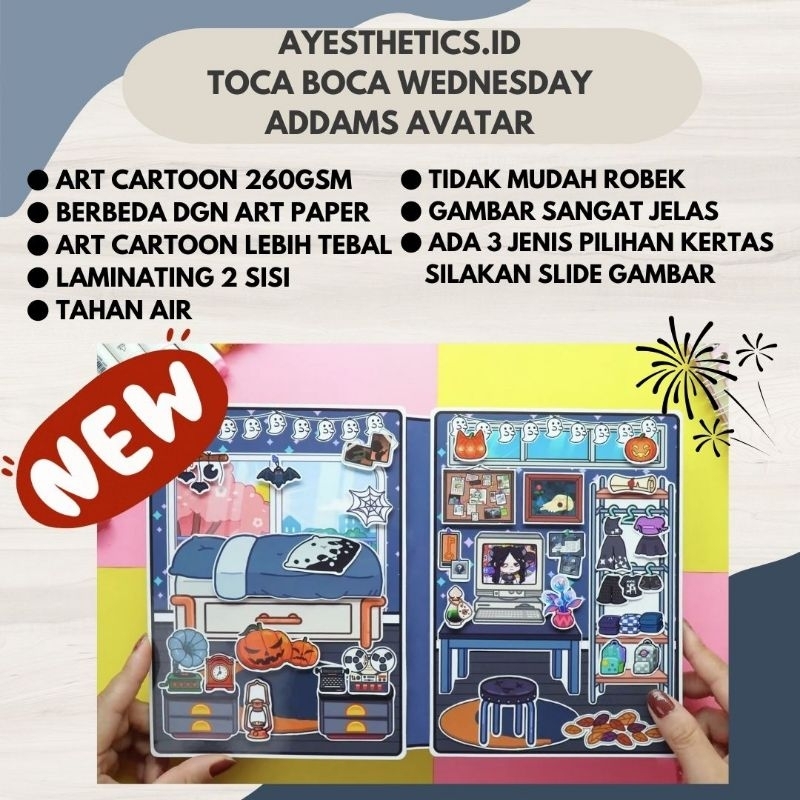 TOCA BOCA WORLD BOOK LIFE NEW WEDNESDAY ADDAMS / EDUKASI ANAK / MAINAN BUKU BONGKAR PASANG / BP BPAN