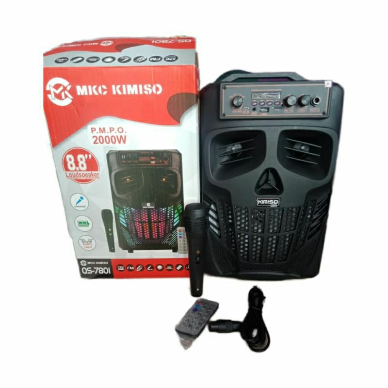 Speaker Karaoke Bluetooth 8,8inchi MKC KIMISO+Mic+Remote