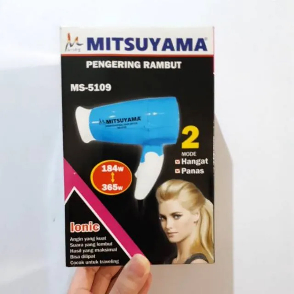 Mitsuyama Hairdryer MS-5109 Pengering Rambut Lipat Profesional