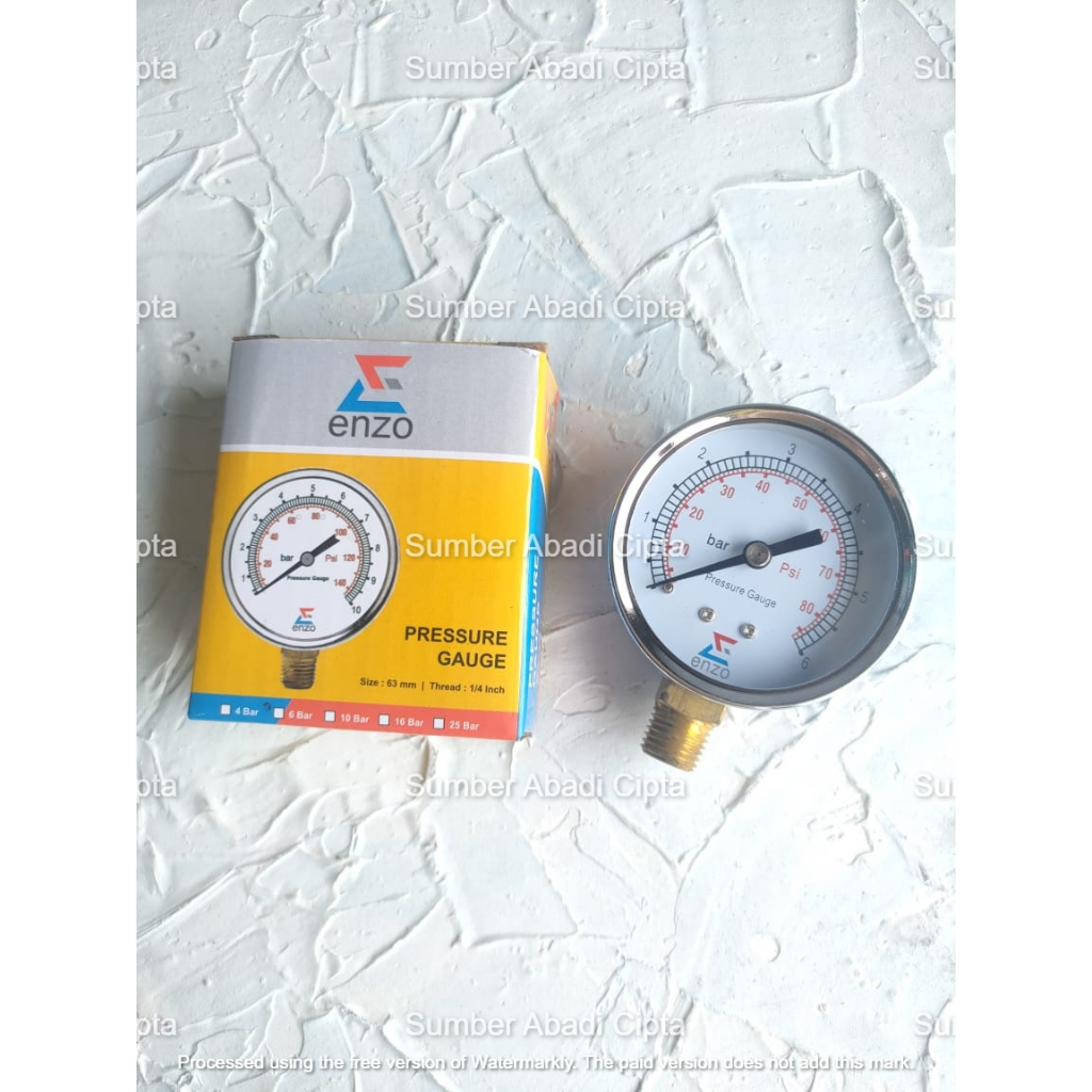ENZO Pressure Gauge Amper Ampere Manometer Meteran Angin Kompresor