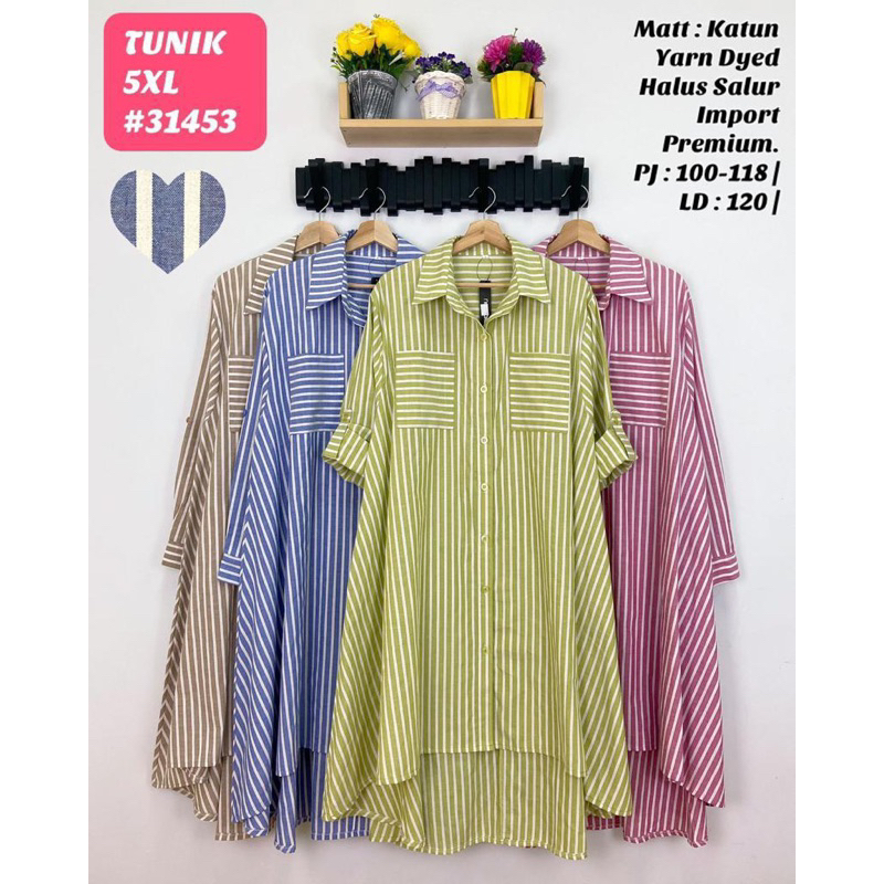 Tunik salur jumbo katun import