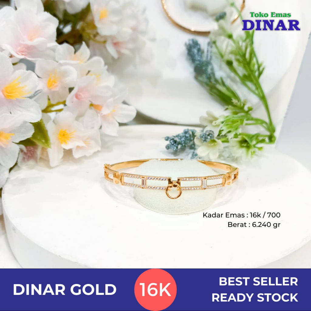 GELANG OVAL BT AD SLP - EMAS TUA - KADAR 16K
