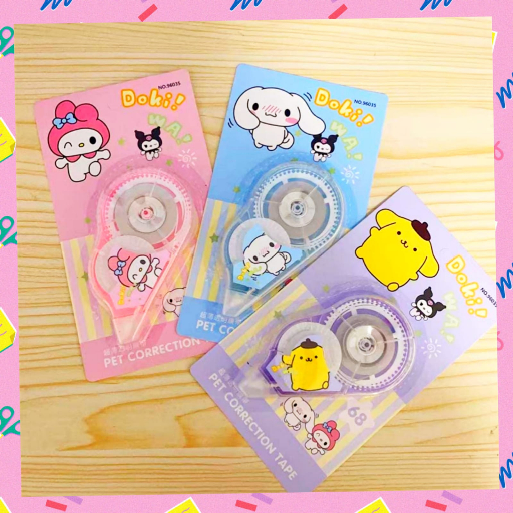 

GEMILANG- TIPEX DOKI SANRIO | CORRECTION PEN | CORRECTION TAPE | TIPEX ROLL CINAMORROL MELODY POMPOMPURIN | KOREKSI PEN | TIP-EX