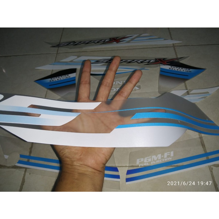 STRIPING TRANPSARAN HOLOGRAM SUPRA X 125 WAVE 125