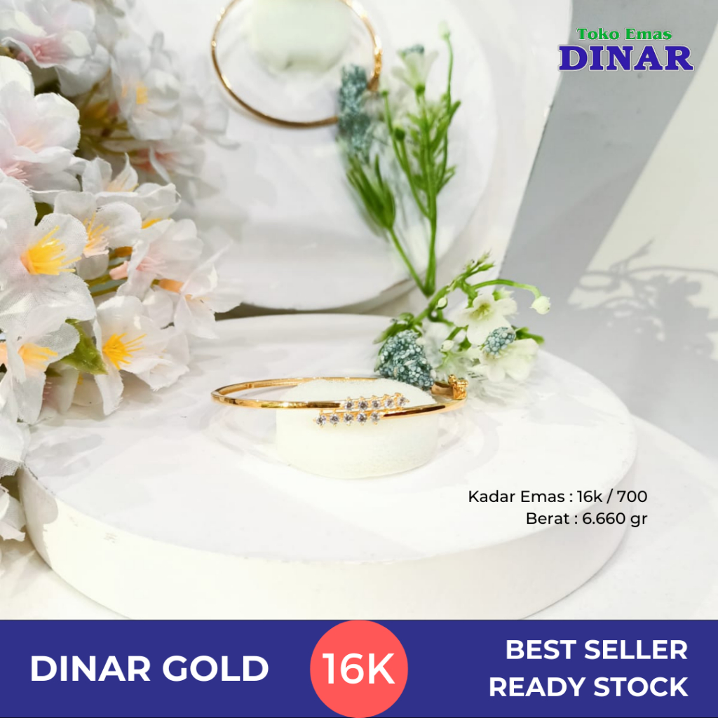 GELANG OVAL BT AD SLP - EMAS TUA - KADAR 16K