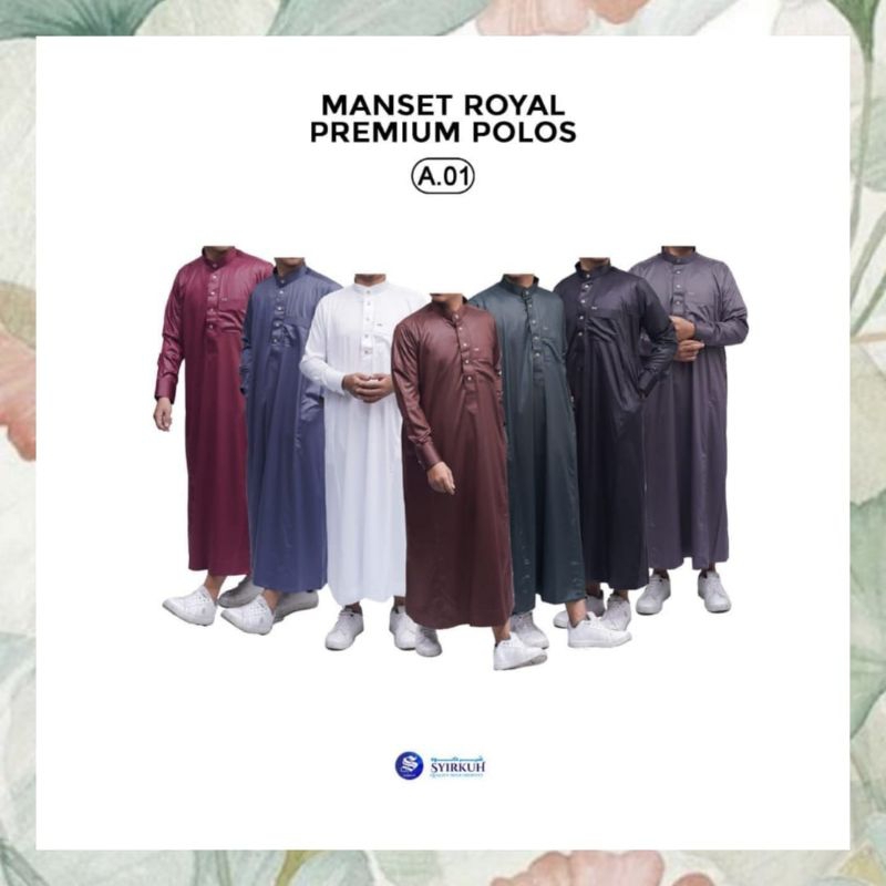 Jubah Syirkuh Manset Royal Premium Polos