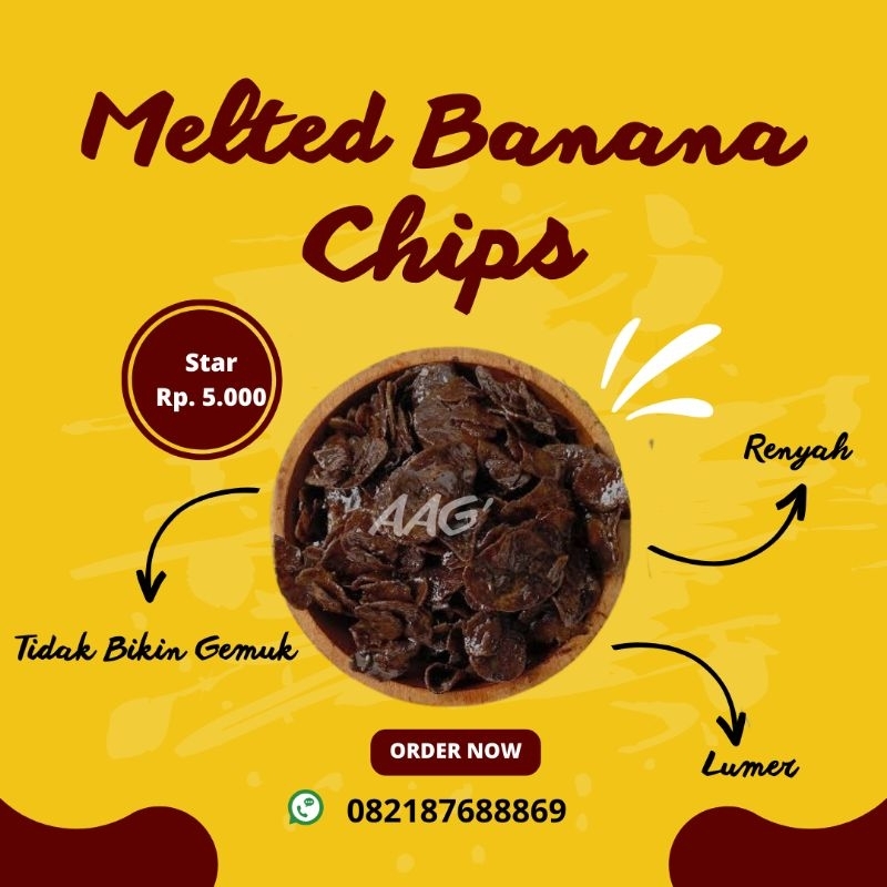 

Melted Banana chips Coklat