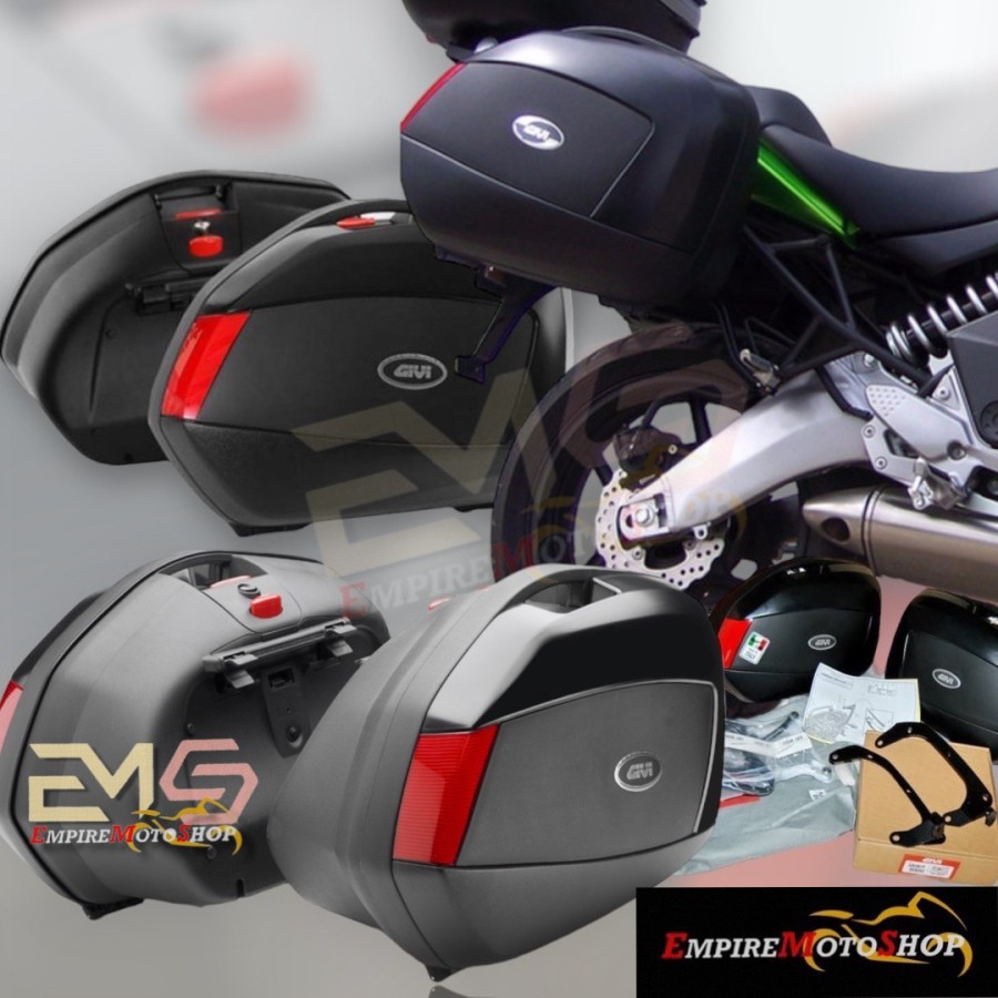Side Box Motor Givi V35 + Bracket Versys 650 Box Samping Set