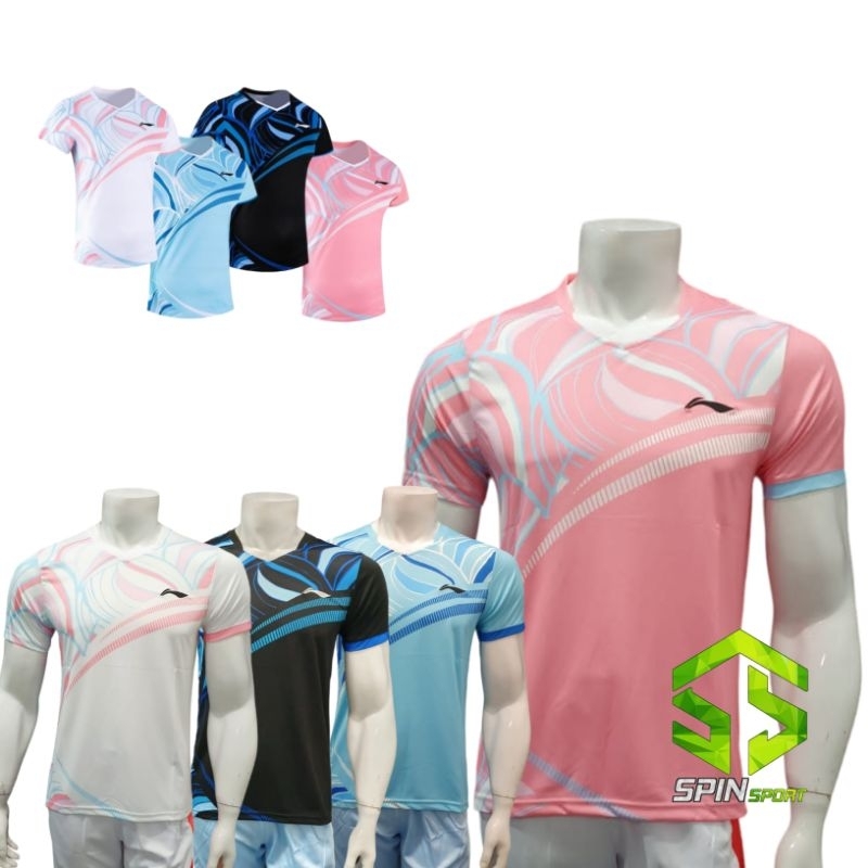 [L2318] Kaos Baju Import Premium Terbaru At Dry Kaos Badminton Tenis Meja Pingpong Kaos Bulutangkis