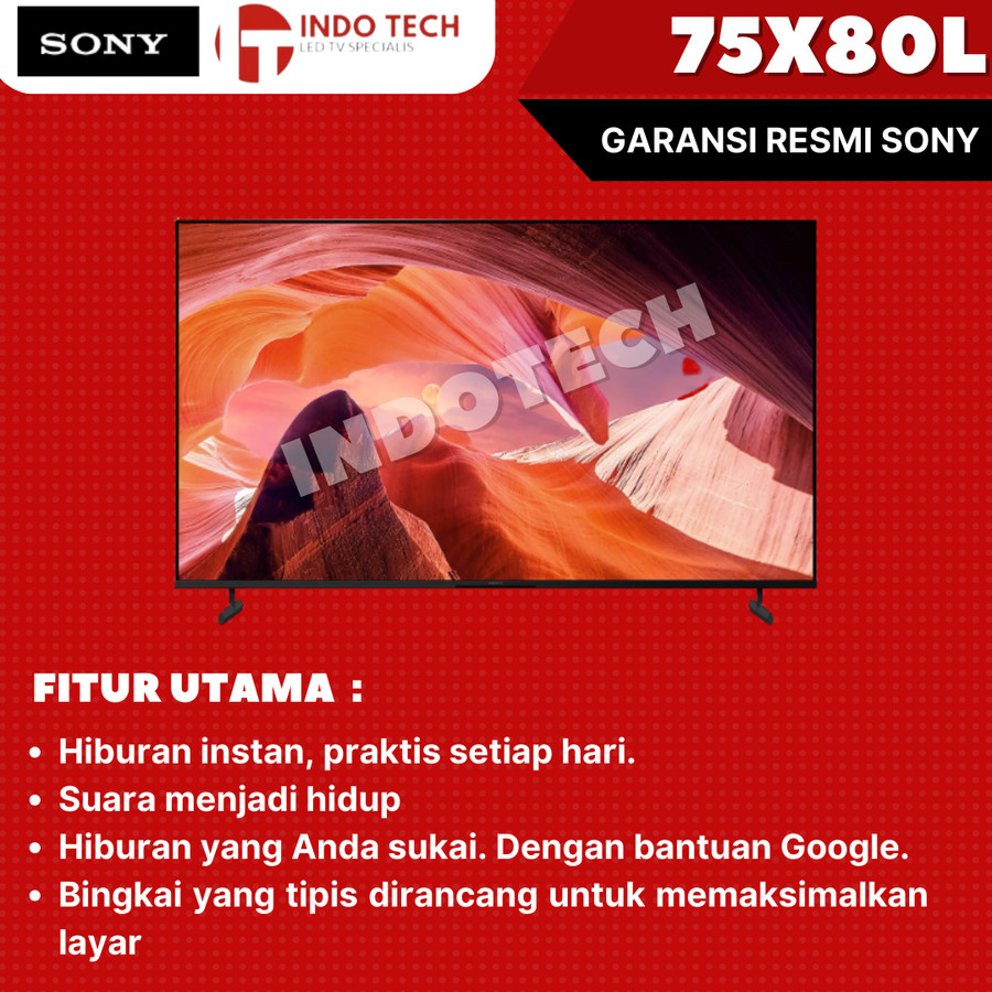 TV SONY BRAVIA KD-75X80L TV SONY 75 INCH LED 4K UHD 75X80L