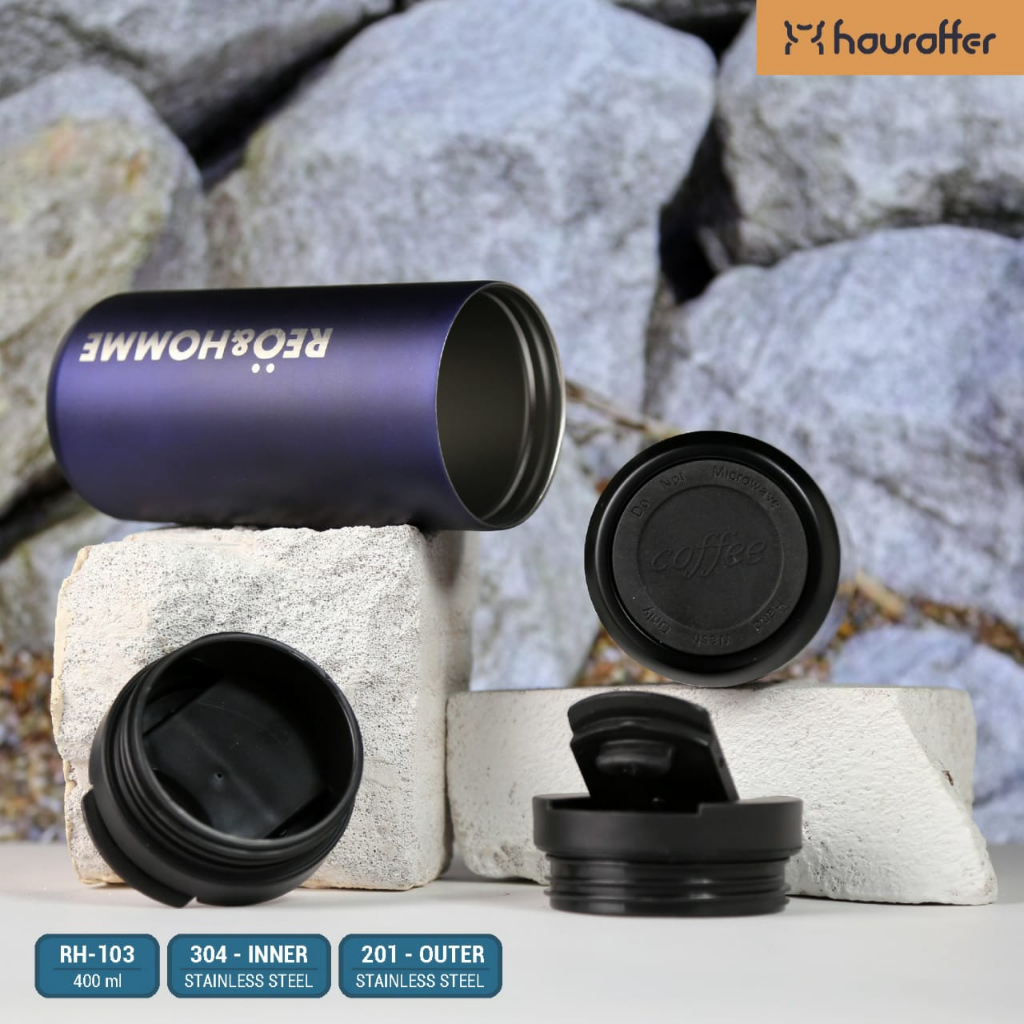 Houroffer Botol Minum Thermos Kopi Dan Teh RH-103 Vacuum Flask Anti Panas Dan Dingin 400ml