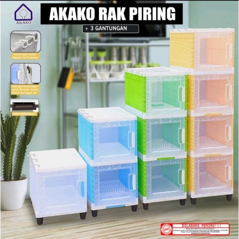 Rak piring Akako piring dapur Tempat piring perlengkapan dapur