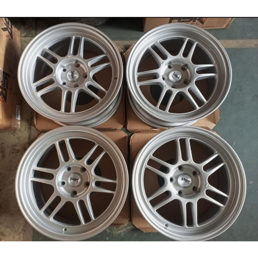 jual velg hsr model kumamoto r17 h5 warna silver murah original