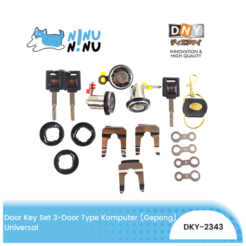 Kunci Pintu Mobil Set 3 Pintu Universal DNY