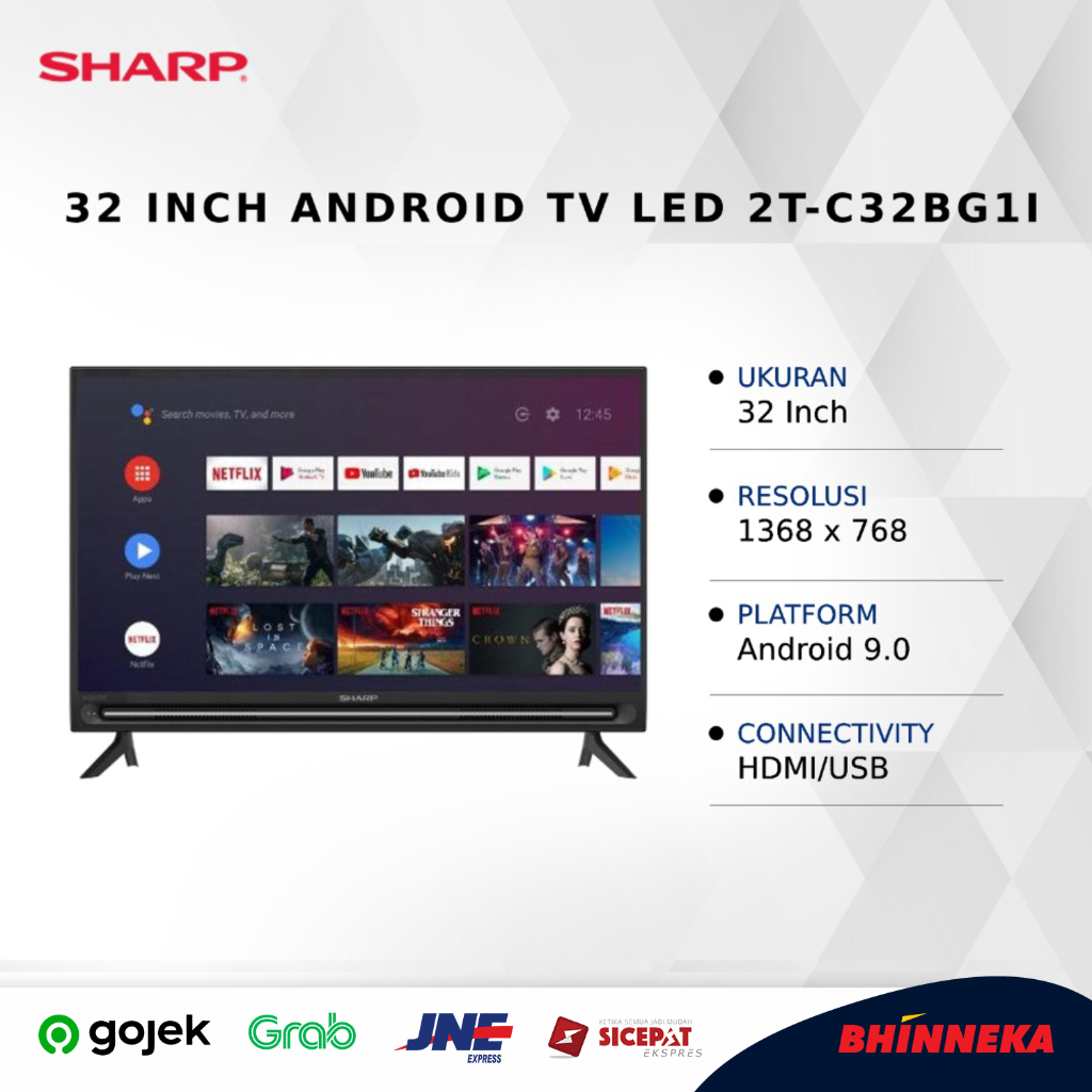 SHARP 32 Inch Android TV LED 2T-C32BG1I