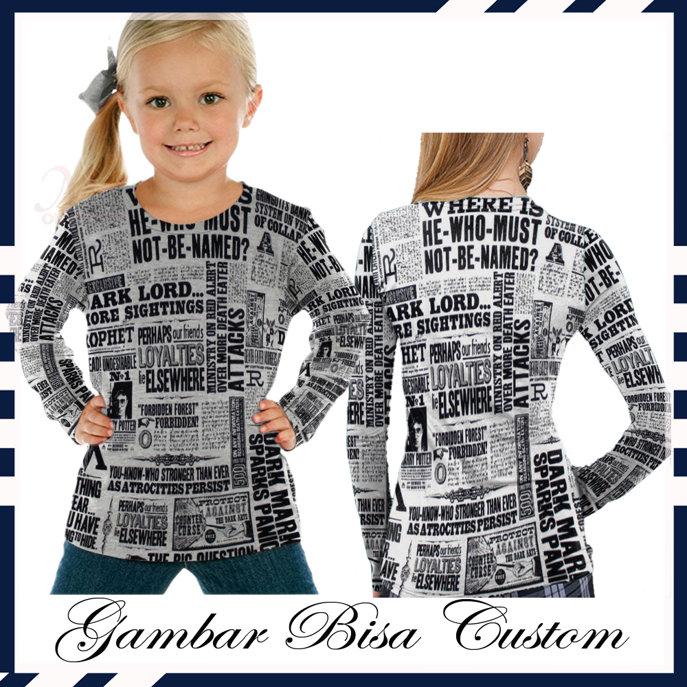 BAJU KAOS ANAK MOTIF KORAN DESAIN FULLPRINT TERBARU