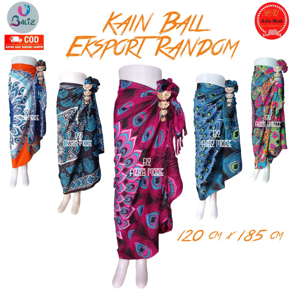 kain pantai motif expor random - sarung pantai bali - kain pantai bali - sarung bali - selendang bal
