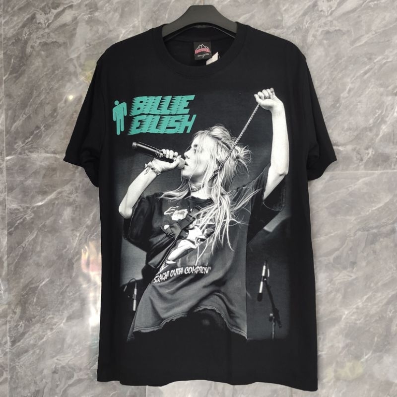 Kaos Import Thailand Billie Ellish "Staright" Glow In The Dark