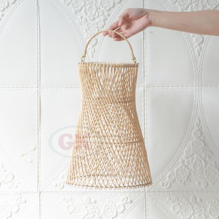 Kap Lampu Gantung Rotan BASIC 23 - Lampu Dekorasi Hias Rotan Cafe