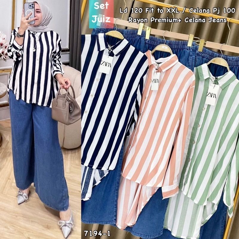 Set juiz//One set ZARA//One set jeans//One set wanita//One set jumbo//One set//Setelan wanita//Setel